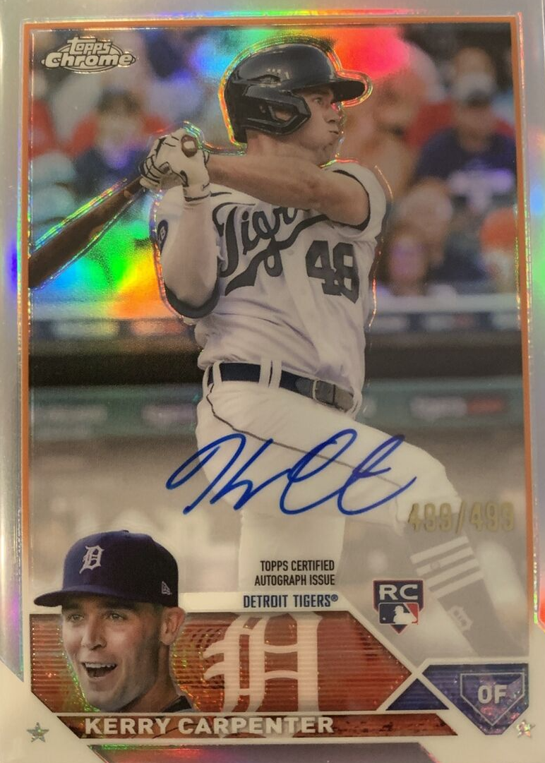 Kerry Carpenter 2023 Topps Chrome #RA-KCA Rookie Autographs