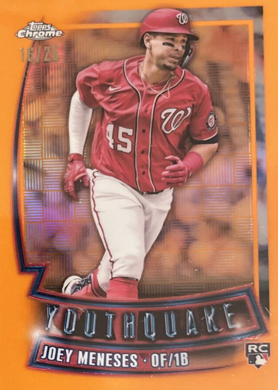 Joey Meneses 2023 Topps Chrome #YQ-26 Youthquake - Orange Refractor /25 Rookie PSA 10