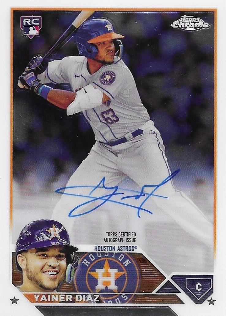 topps 2023 YAINER DIAZ ジャイネル・ディアス　5シリ Yainer Diaz 2023 Topps Chrome #RA-YD Rookie Autographs Price