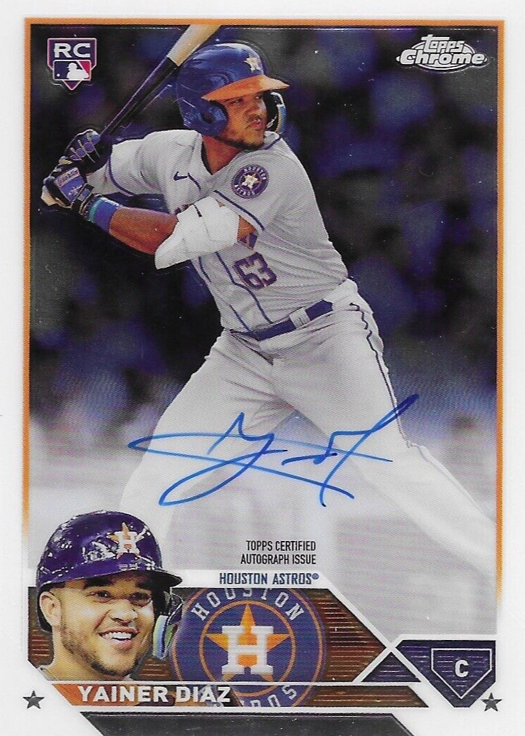 Yainer Diaz 2023 Topps Chrome #RA-YD Rookie Autographs PSA