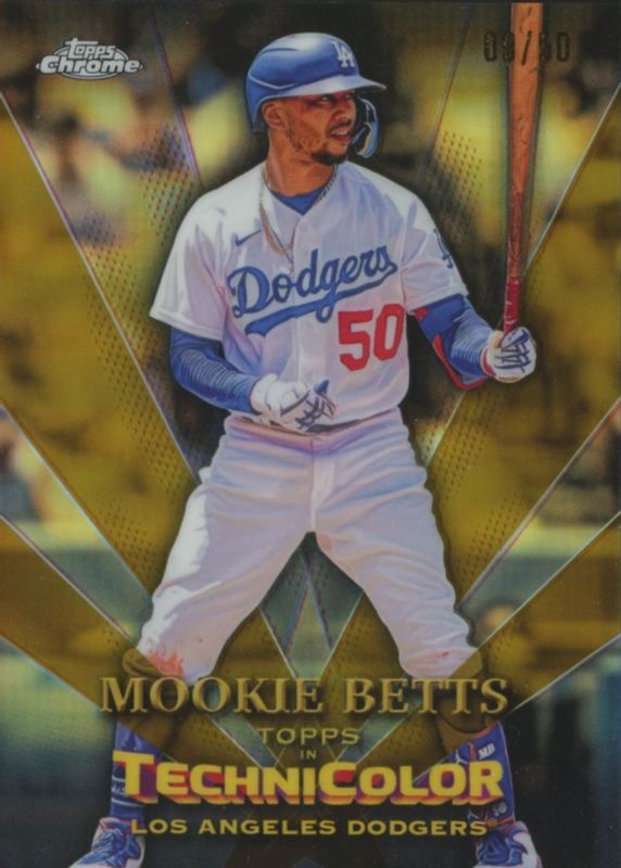 Mookie Betts 2023 Topps Chrome #TT-22 Topps in Technicolor - Gold Refractor /50 PSA 10