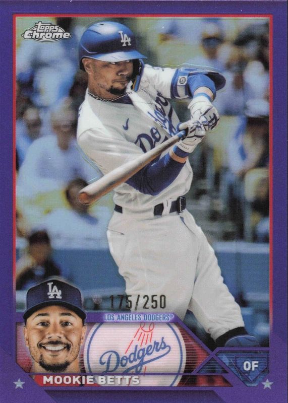 Mookie Betts 2023 Topps Chrome #150 Purple Refractor /250 RAW