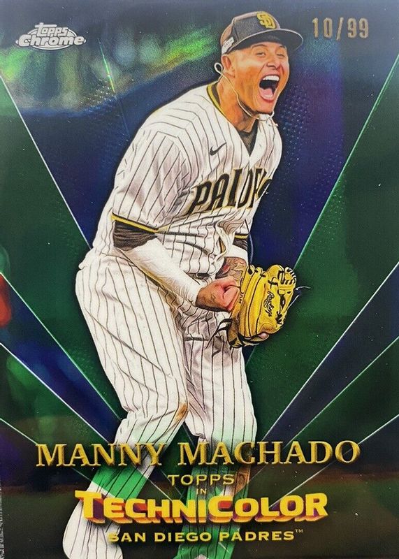 Manny Machado 2023 Topps Chrome #TT-5 Topps in Technicolor - Green Refractor /99 PSA 10