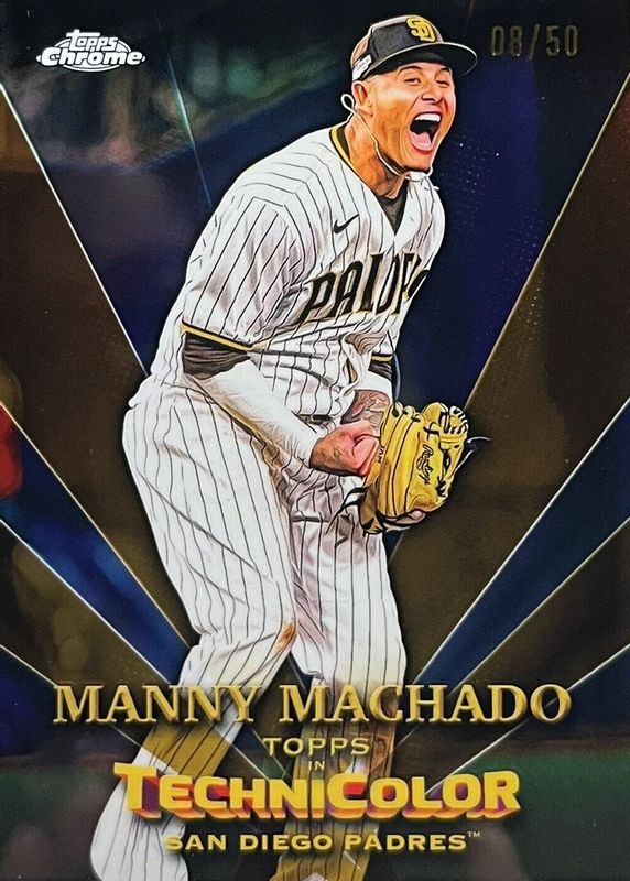 Manny Machado 2023 Topps Chrome #TT-5 Topps in Technicolor - Gold Refractor /50 PSA 10