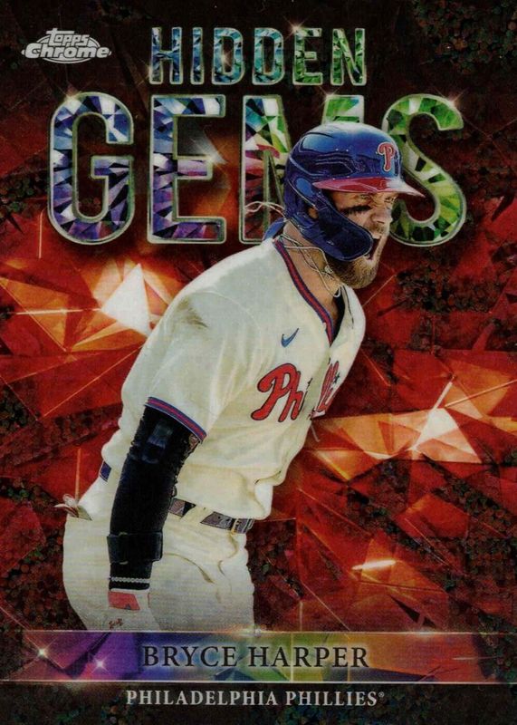 Bryce Harper 2023 Topps Chrome #HG-19 Hidden Gems /(SSP) PSA 9