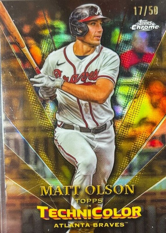 Matt Olson 2023 Topps Chrome #TT-17 Topps in Technicolor - Gold Refractor /50 PSA 10