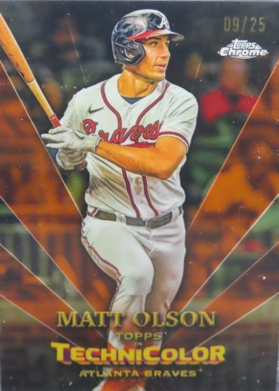 Matt Olson 2023 Topps Chrome #TT-17 Topps in Technicolor - Orange Refractor /25 PSA 10