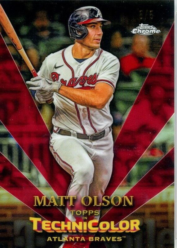 Matt Olson 2023 Topps Chrome #TT-17 Topps in Technicolor - Red Refractor /5 PSA 10