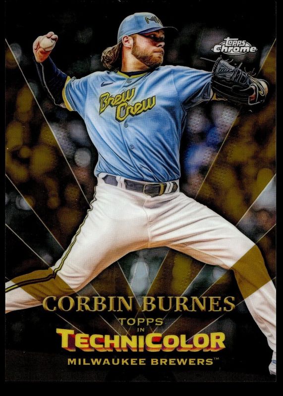 Corbin Burnes 2023 Topps Chrome #TT-12 Topps in Technicolor - Gold Refractor /50 SGC 9.5