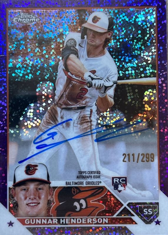 Gunnar Henderson 2023 Topps Chrome #RA-GHE Rookie Autographs 