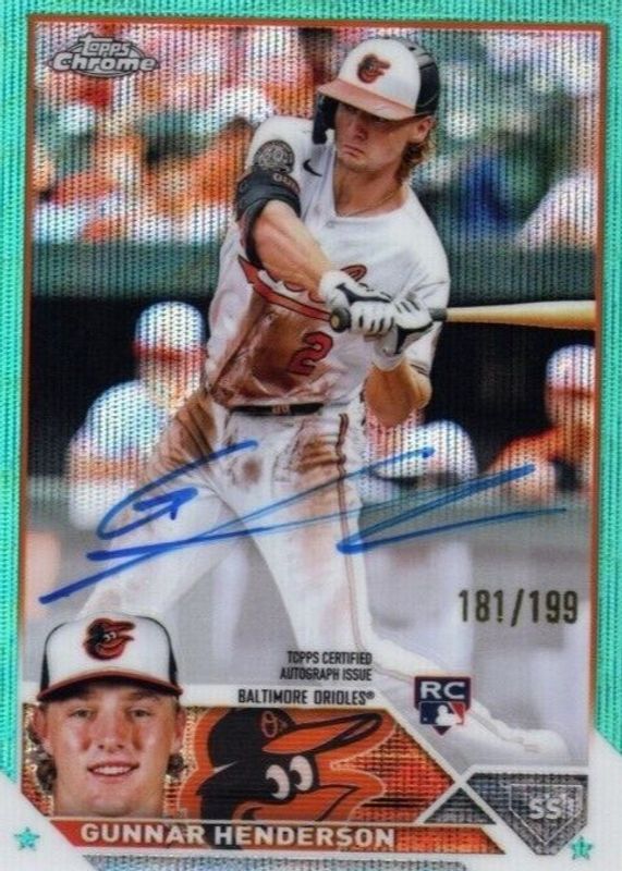 Sold at Auction: 2023 Bowman Chrome Mojo Refractor Gunnar Henderson RC