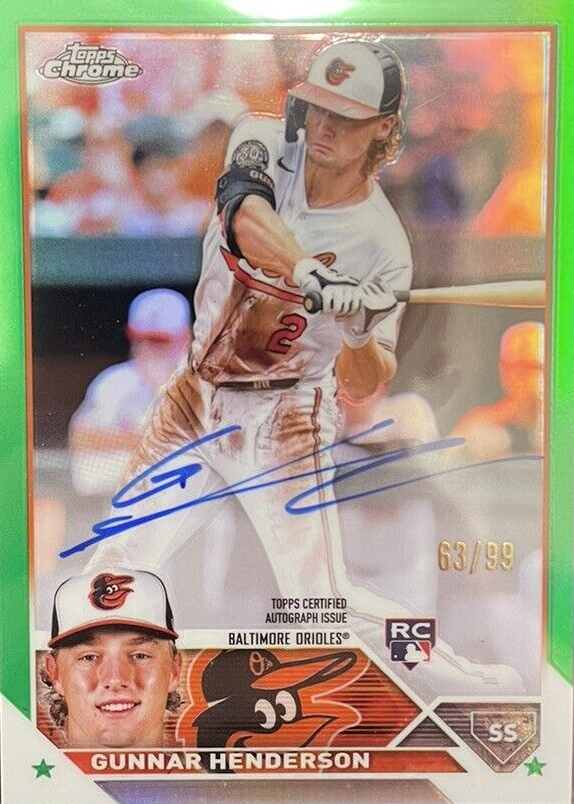 2023 Topps Chrome Gunnar Henderson Rookie Refractor #88CU-8 – SSP RARE MINT Orioles