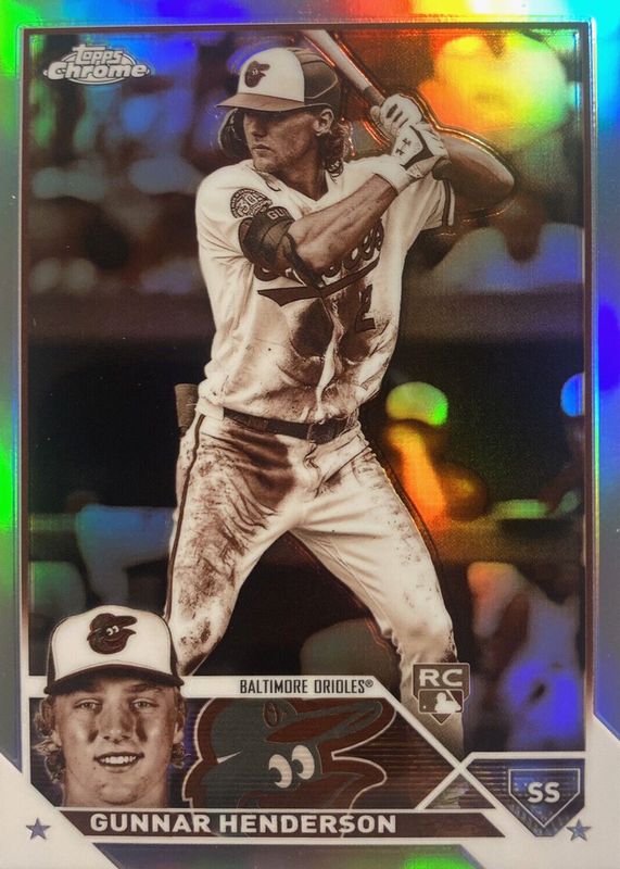 Gunnar Henderson 2023 Topps Chrome #2 Sepia Refractor Rookie BGS 9