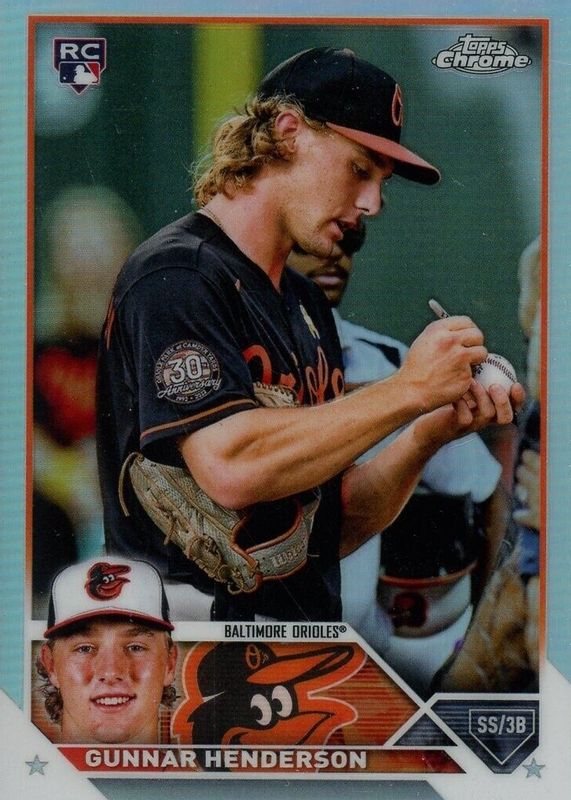 Gunnar Henderson 2023 Topps Chrome #2 SSP Variation (Signing 