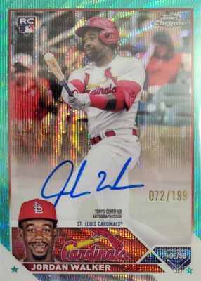 2023 Topps Chrome #RA-JWA Rookie Autographs - Aqua Wave Refractor /199