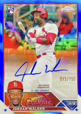 2023 Topps Chrome #RA-JWA Rookie Autographs - Blue Refractor /150