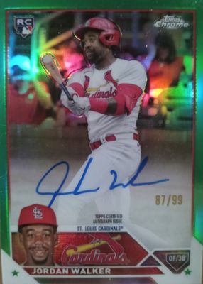 2023 Topps Chrome #RA-JWA Rookie Autographs - Green Refractor /99
