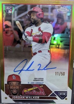 2023 Topps Chrome #RA-JWA Rookie Autographs - Gold Refractor /50