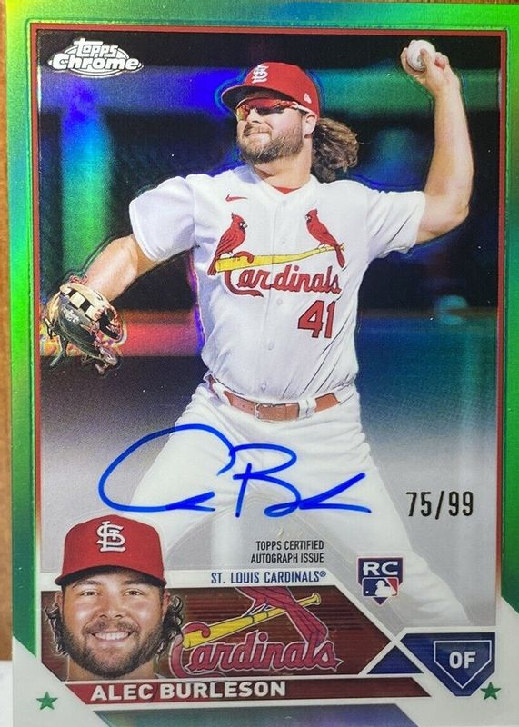 2023 Topps Chrome #RA-AB Rookie Autographs - Green Refractor /99