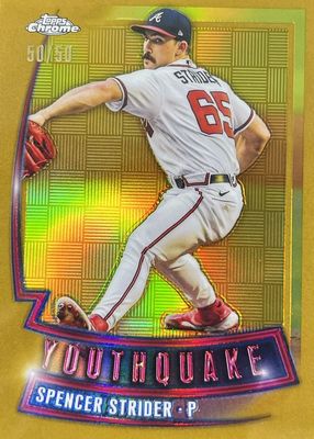 Spencer Strider 2023 Topps Chrome #YQ-5 Youthquake - Gold 