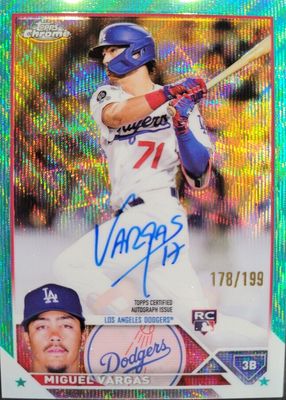 2023 Topps Chrome #RA-MVA Rookie Autographs - Aqua Wave Refractor /199