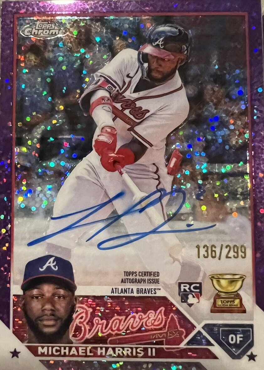 Michael Harris II 2023 Topps Chrome #RA-MH Rookie Autographs 