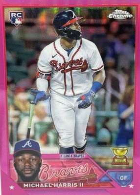 【2022ナ・リーグ新人王】 Michael Harris Ⅱ_オンカードサイン Michael Harris II 2023 Topps Chrome Logofractor Edition #79