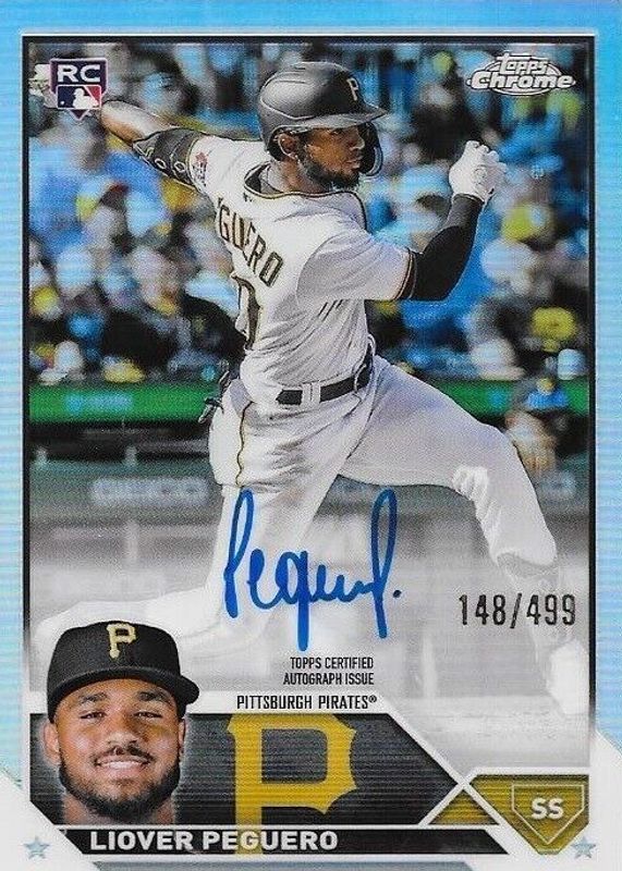 Liover Peguero 2023 Topps Chrome #RA-LP Rookie Autographs - Refractor /499 SGC 10