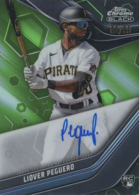 Liover Peguero 2023 Topps Chrome #RA-LP Rookie Autographs - Green Refractor /99 Rookie SGC 9.5