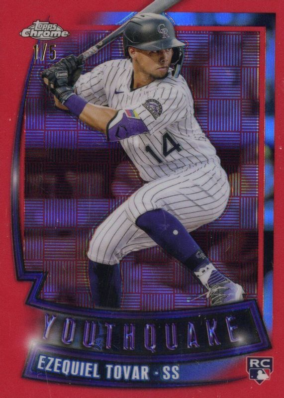 Ezequiel Tovar 2023 Topps Chrome #YQ-47 Youthquake - Red Refractor /5 Rookie PSA 10