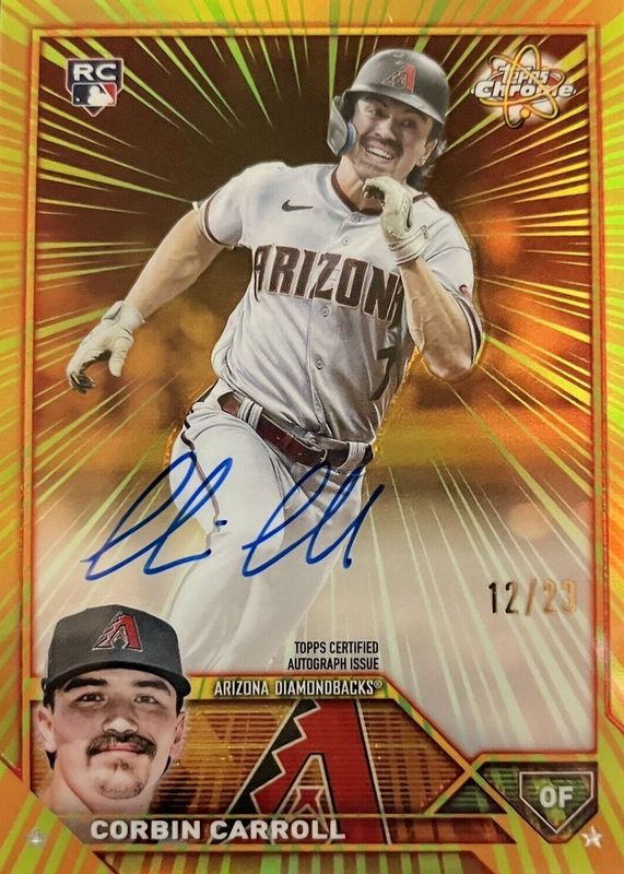 Corbin Carroll 2023 Topps Chrome Radiating Rookies Autographs #RRA