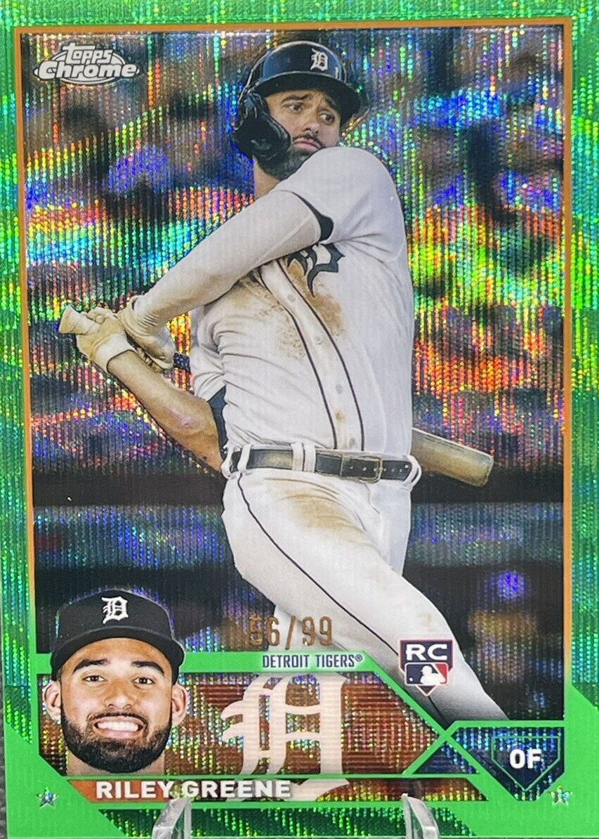Riley Greene 2023 Topps Chrome #182 Green Refractor /99 Price