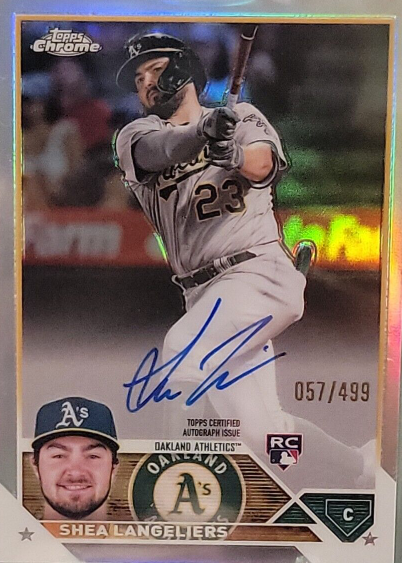 Shea Langeliers 2023 Topps Chrome #RA-SL Rookie Autographs 