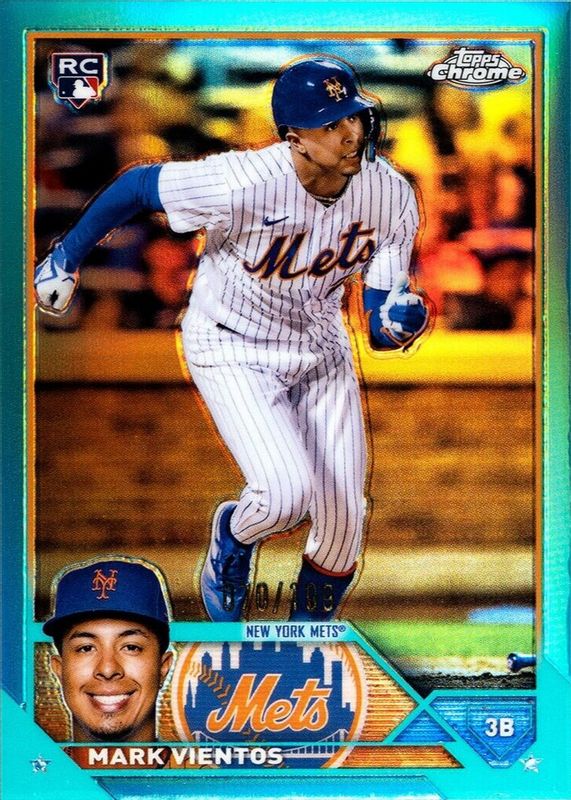 Mark Vientos 2023 Topps Chrome #8 Aqua Refractor /199 Rookie SGC 9.5