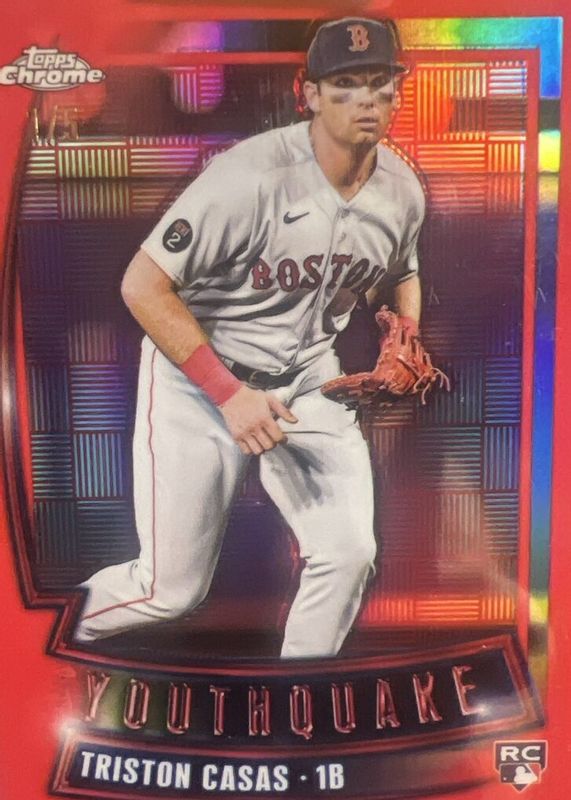 Triston Casas 2023 Topps Chrome #YQ-24 Youthquake - Red Refractor /5 Rookie PSA 10