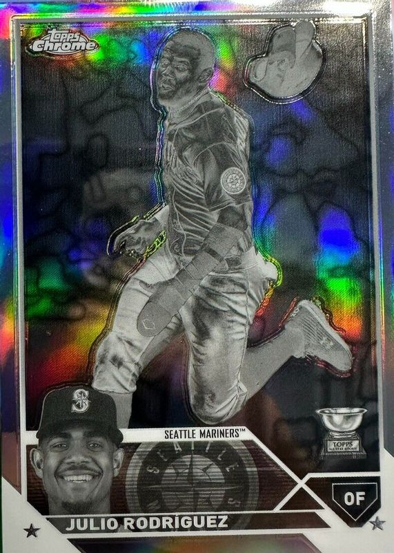 Julio Rodriguez 2023 Topps Chrome #200 Negative Refractor BGS 9.5