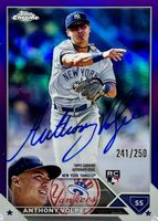 Anthony Volpe 2023 Topps Chrome #RA-AV Rookie Autographs - Purple 