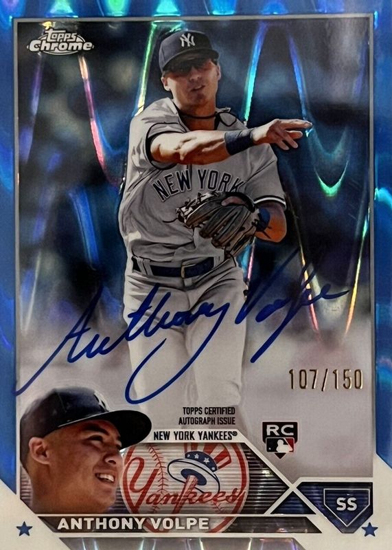 2023 Anthony Volpe 1st Bowman Chrome Refractor Rookie Card SSP – New York Yankees #17 (RARE)