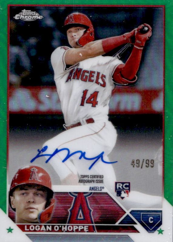 2023 Topps Chrome #RA-LO Rookie Autographs - Green Refractor /99