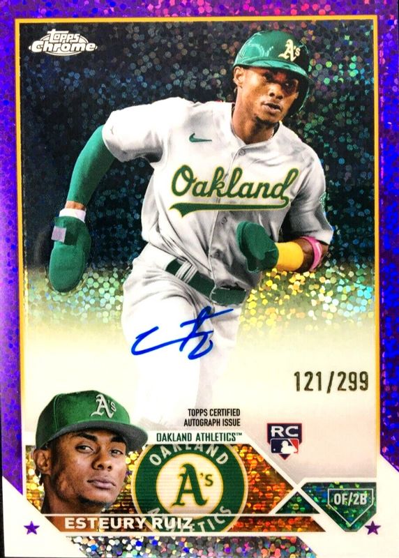 2023 Topps Chrome #RA-ERU Rookie Autographs - Purple Speckle Refractor /299