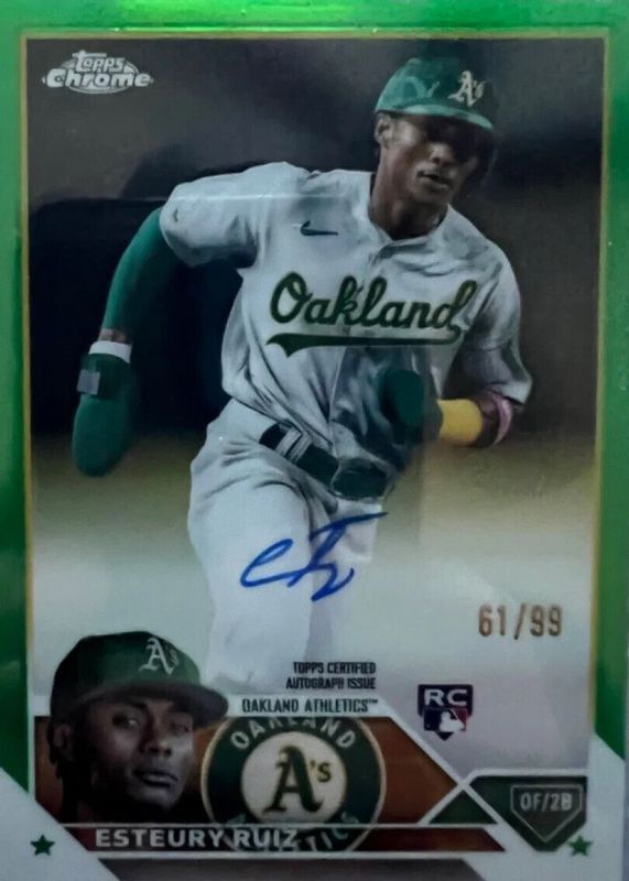 2023 Topps Chrome #RA-ERU Rookie Autographs - Green Refractor /99