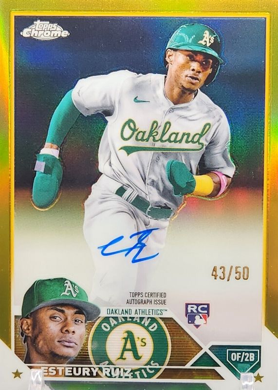 2023 Topps Chrome #RA-ERU Rookie Autographs - Gold Refractor /50