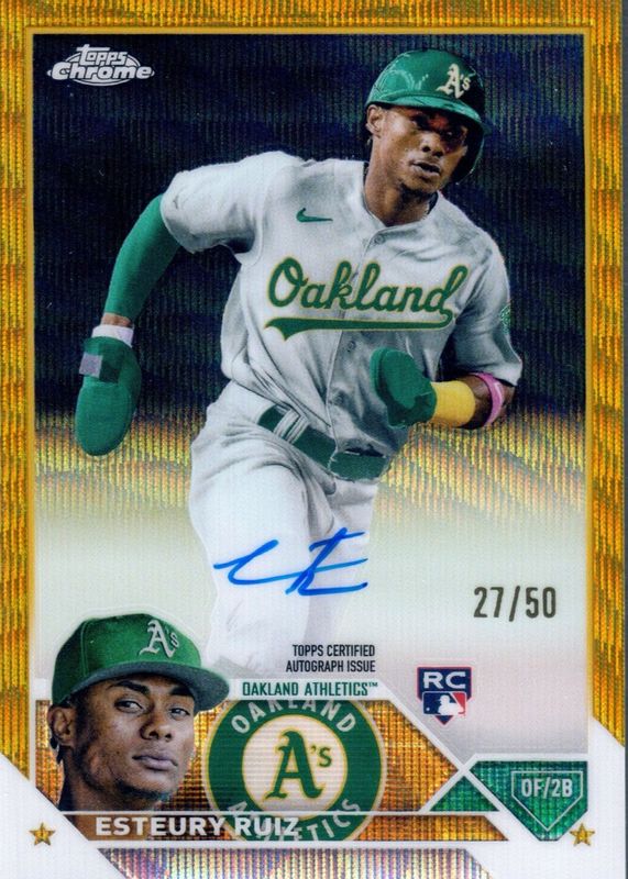 2023 Topps Chrome #RA-ERU Rookie Autographs - Gold Wave Refractor /50