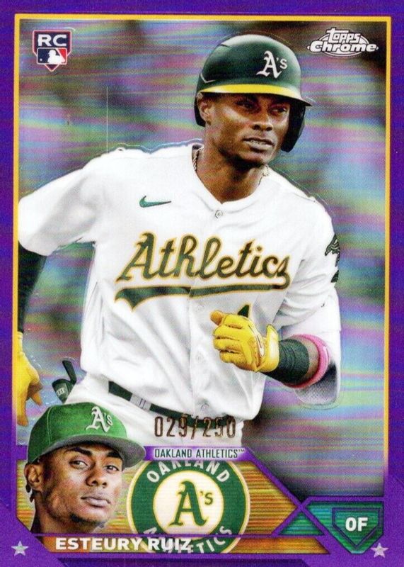 Esteury Ruiz 2023 Topps Chrome #99 Purple Refractor /250 Rookie RAW