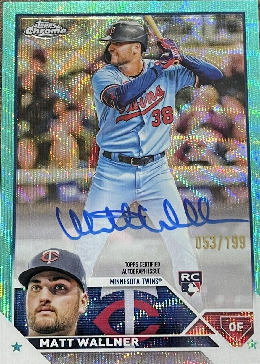 Matt Wallner 2023 Topps Chrome #RA-MWA Rookie Autographs - Aqua