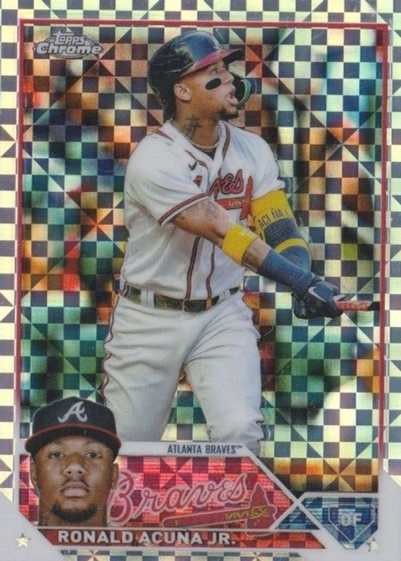 Ronald Acuna Jr. 2023 Topps Chrome #39 X-Fractor PSA 9