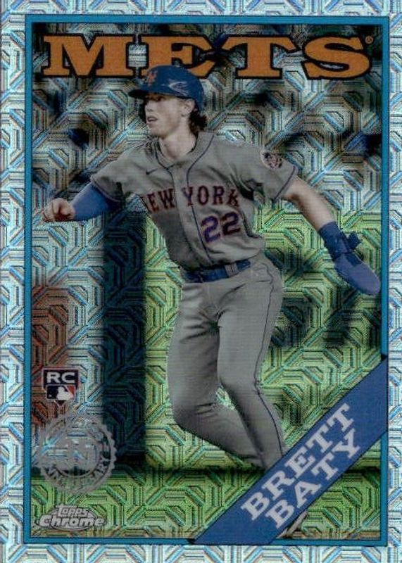 Brett Baty 2023 Topps Silver Pack #T88C-14 1988 Chrome Promo (Series 1) Rookie RAW