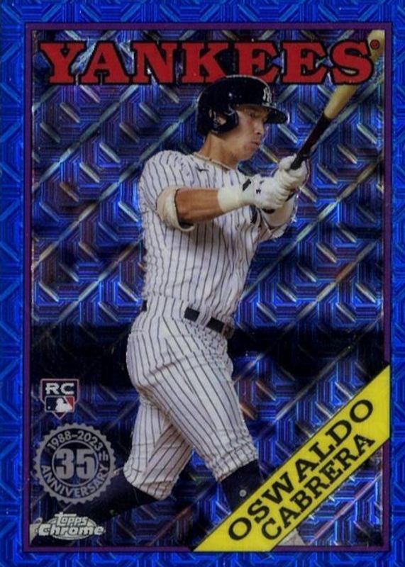 Oswaldo Cabrera 2023 Topps Silver Pack #T88C-61 1988 Chrome Promo - Blue Refractor (Series 1) /150 Rookie PSA 10