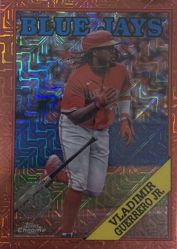 Vladimir Guerrero Jr. 2023 Topps Silver Pack #T88C-9 1988 Chrome Promo - Red Refractor (Series 1) /5 SGC 10