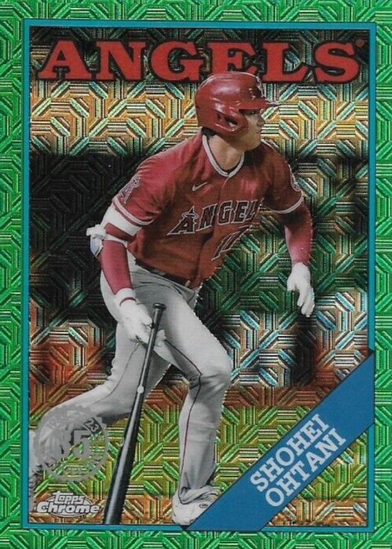 Shohei Ohtani 2023 Topps Silver Pack #2T88C-25 1988 Chrome Promo - Green Refractor (Series 2) /99 SGC 9.5